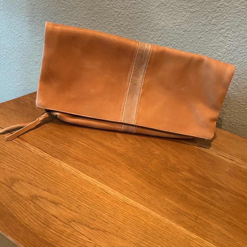 ABLE Emnet Leather Fold Over Clutch